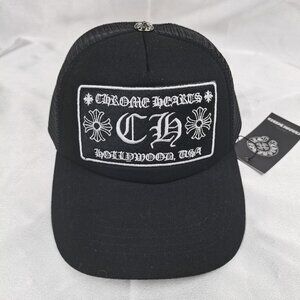 Black Chrome Hearts Trucker Hat